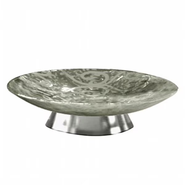 Mercury Glass Soap Dish, Nu Steel, Mfr#: MG3H